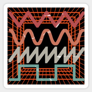 SYNTHESIZER WAVEFORMS #8 FATWAVES COLOR Sticker